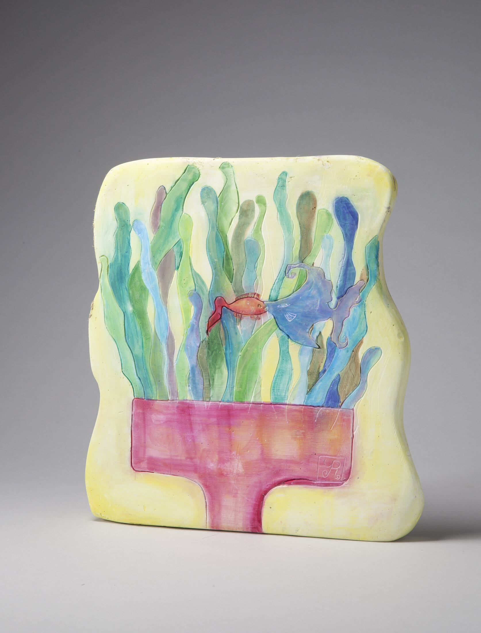 The Secret Under The Brush(붓 속의 비밀) Watercolor On Plaster 2015