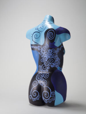 Blue People 뒷면 75 X 39 X 23cm Acrylic On Mannequin 2014