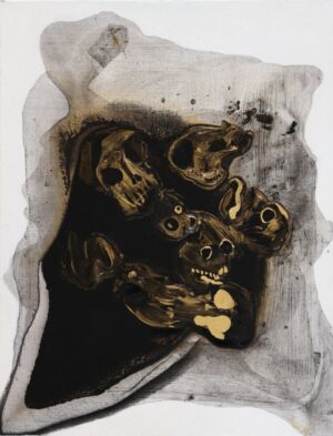 Skull Bud Bouquet 41 X 32 Cm Oil On Canvas 2021